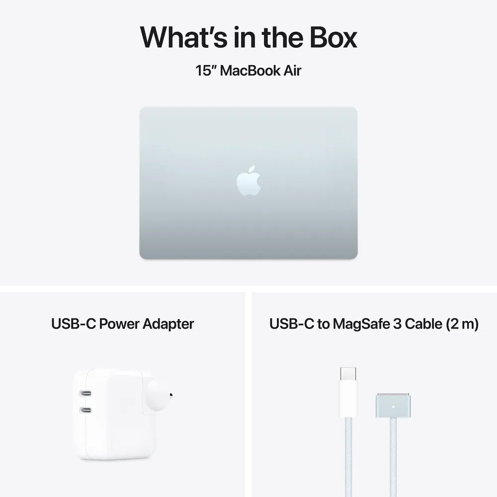 Apple MacBook Air (15.3 inch, M4, 16GB, 256GB, macOS, Sky Blue)