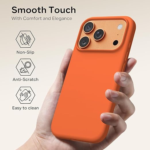 iPhone 17 Pro Max Back Cover – Silicon Orange